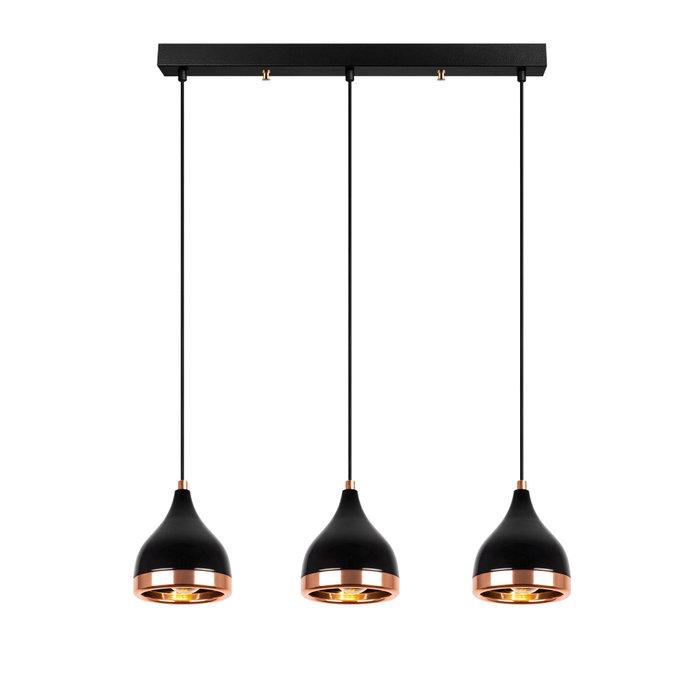 Opviq Lámpara de Araña Yıldo - 7041 Negro y Cobre Opviq Lámpara de Araña Yıldo - 7041 Negro y Cobre